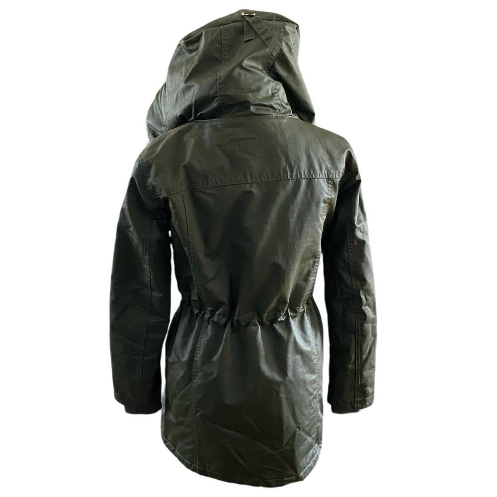J Crew Size XS Perfect Parka Coat Eco Friendly Primaloft Green FLAW - Picture 4 of 8